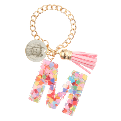 Etiqueta/Llavero con foto personalizada para mochila, botella