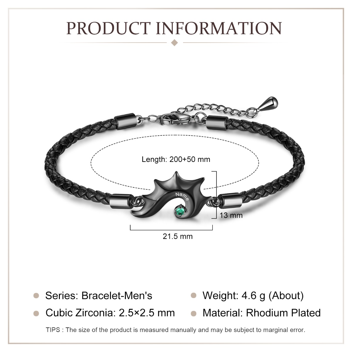 Caja Navidad-Pulsera de pareja 2 nombres personalizados con 2 piedras de nacimiento-Jessemade ES