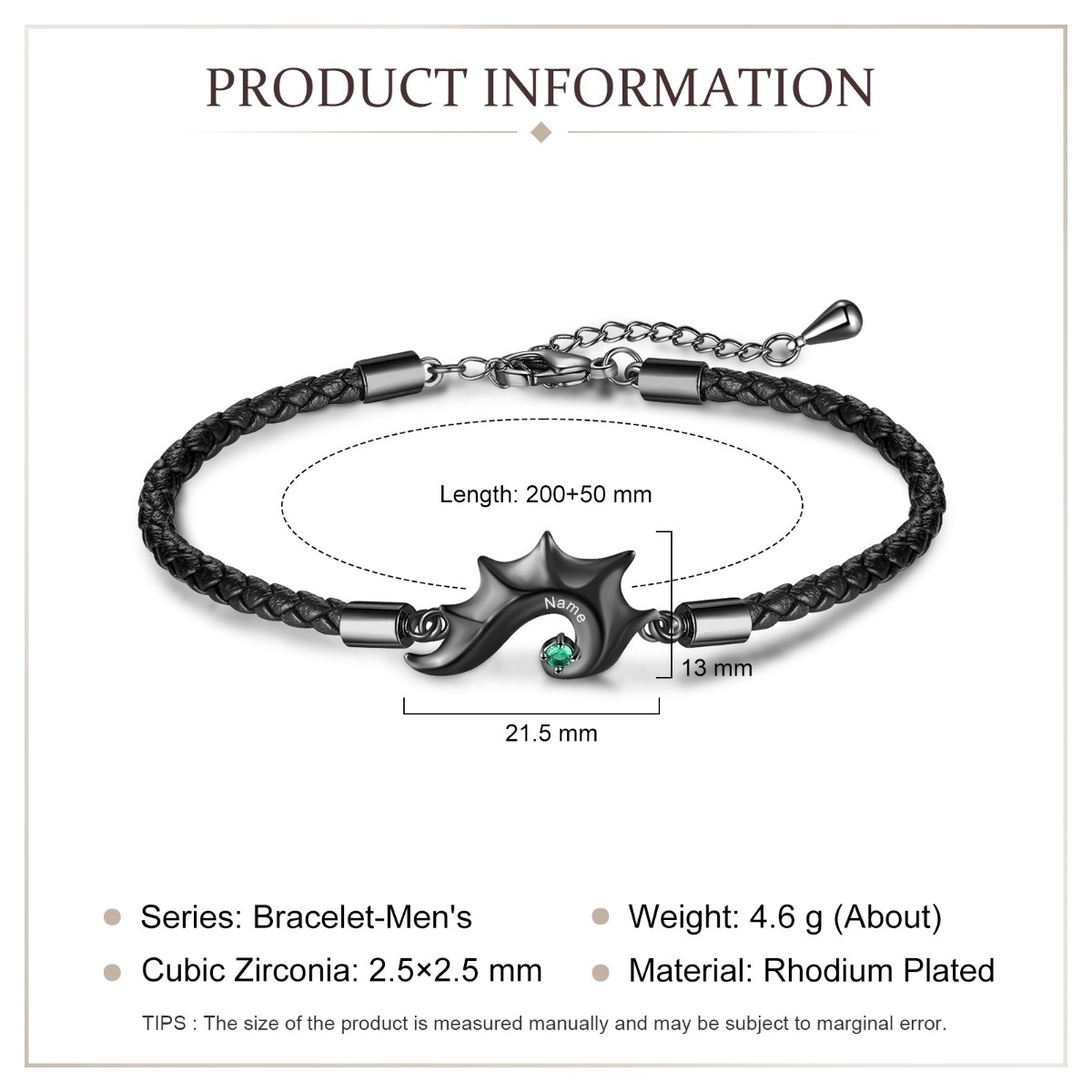 Caja Navidad-Pulsera de pareja 2 nombres personalizados con 2 piedras de nacimiento-Jessemade ES