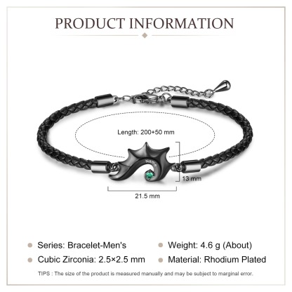 Caja Navidad-Pulsera de pareja 2 nombres personalizados con 2 piedras de nacimiento-Jessemade ES