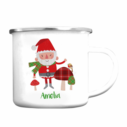 Navidad-Taza Papá Noel para niños con 1 nombre personalizado