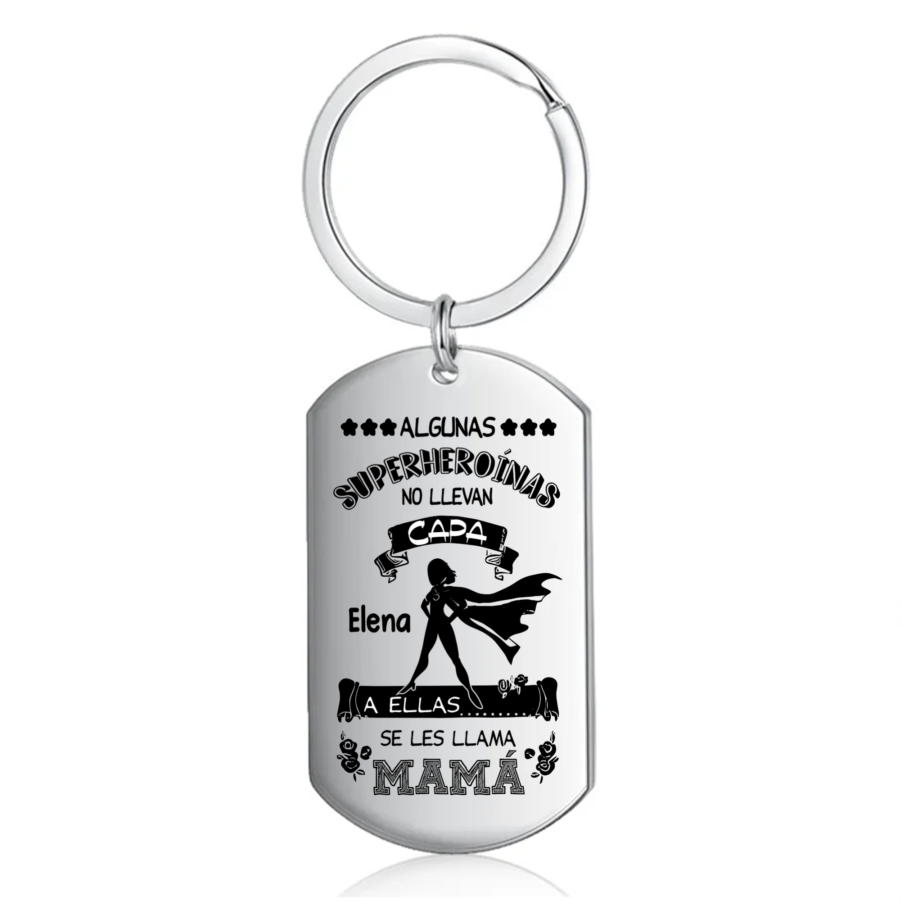 A mi mamá - Llavero 1 Nombre Personalizado "mi superheroína"-Jessemade ES