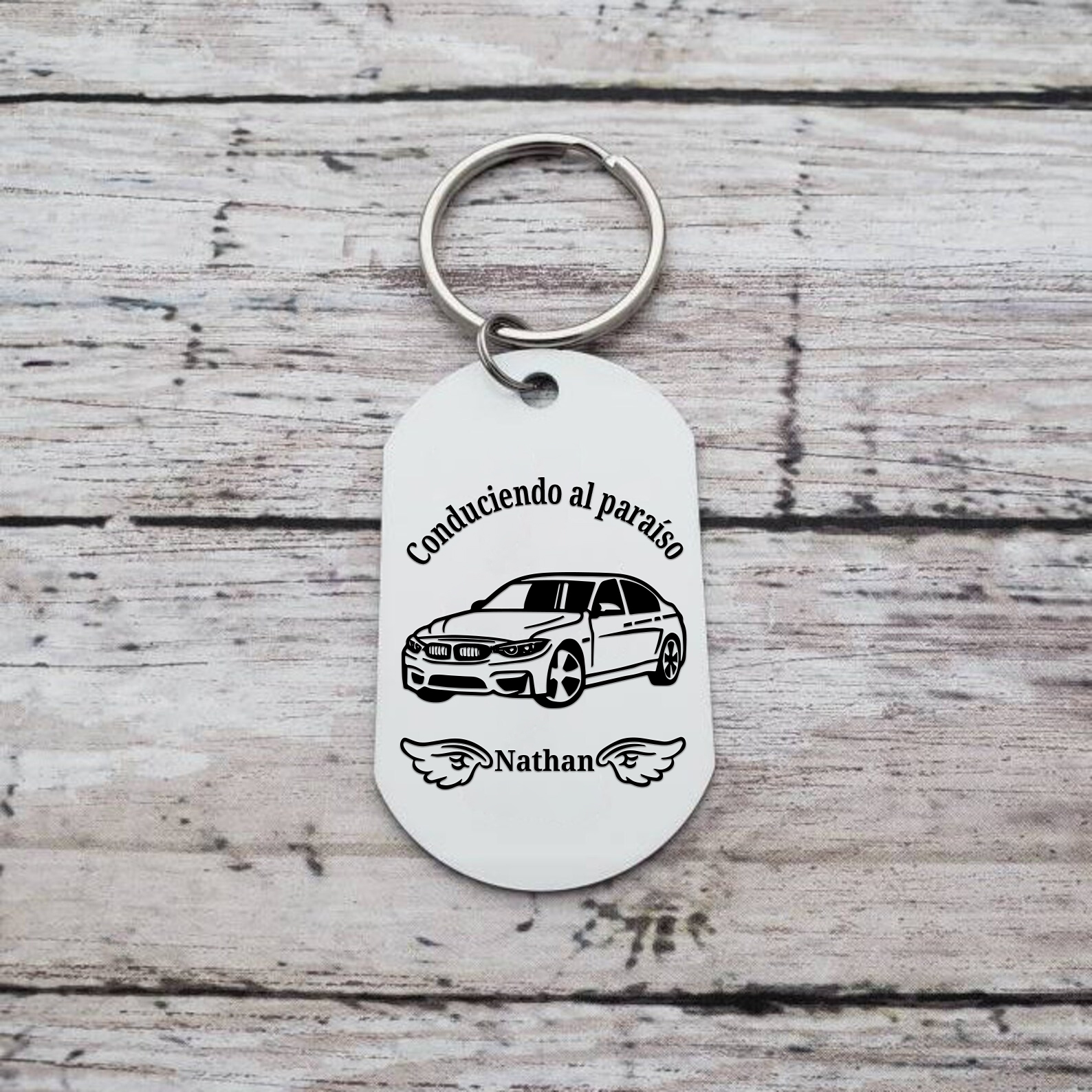 Llavero conmemorativo a un ser querido personalizado con foto y nombre-Jessemade ES