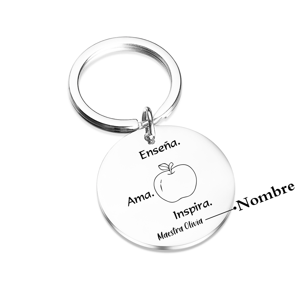 Llavero personalizado con el nombre de la maestra-Jessemade ES