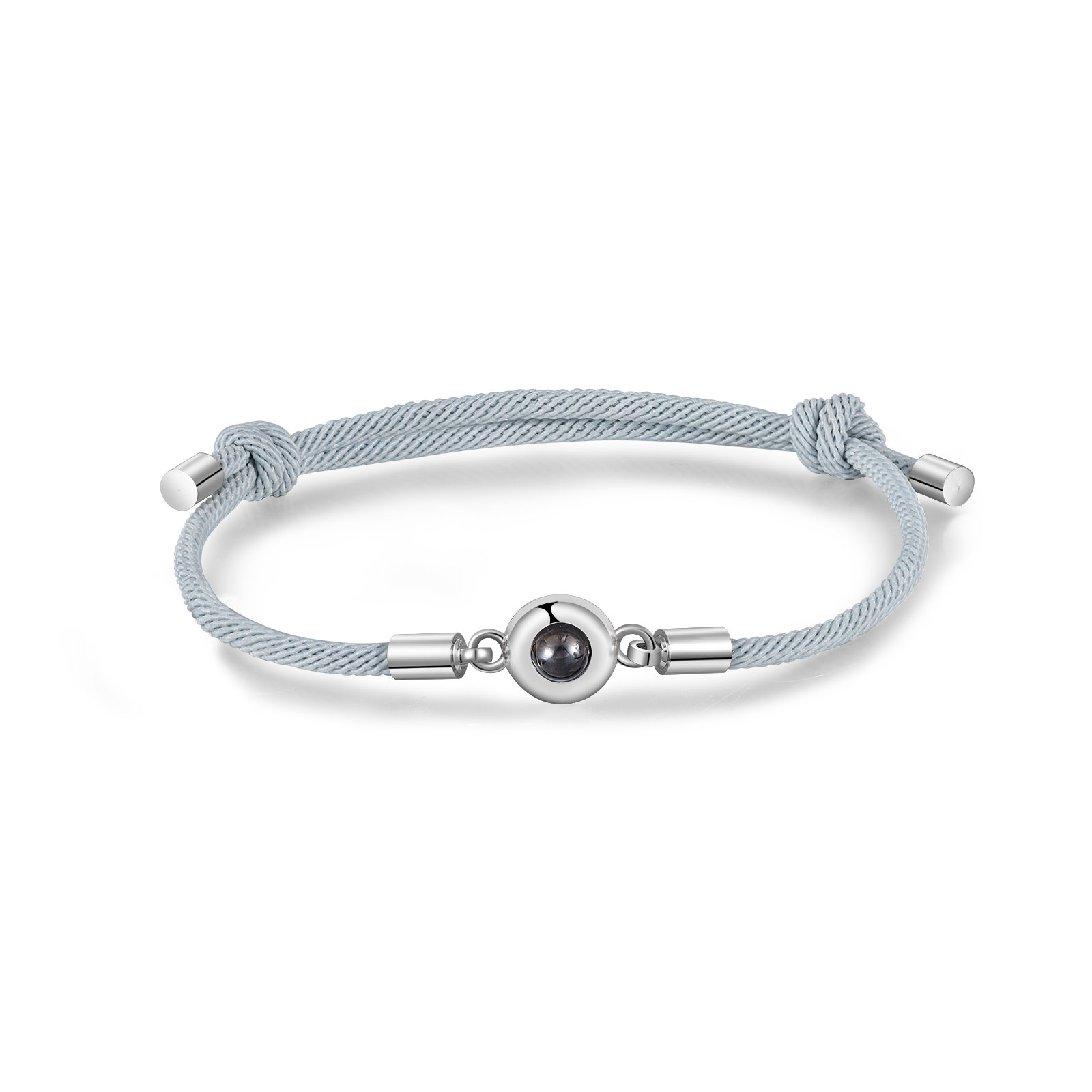 Pulsera para pareja con proyección de foto con dije de corazón magnético-Jessemade ES