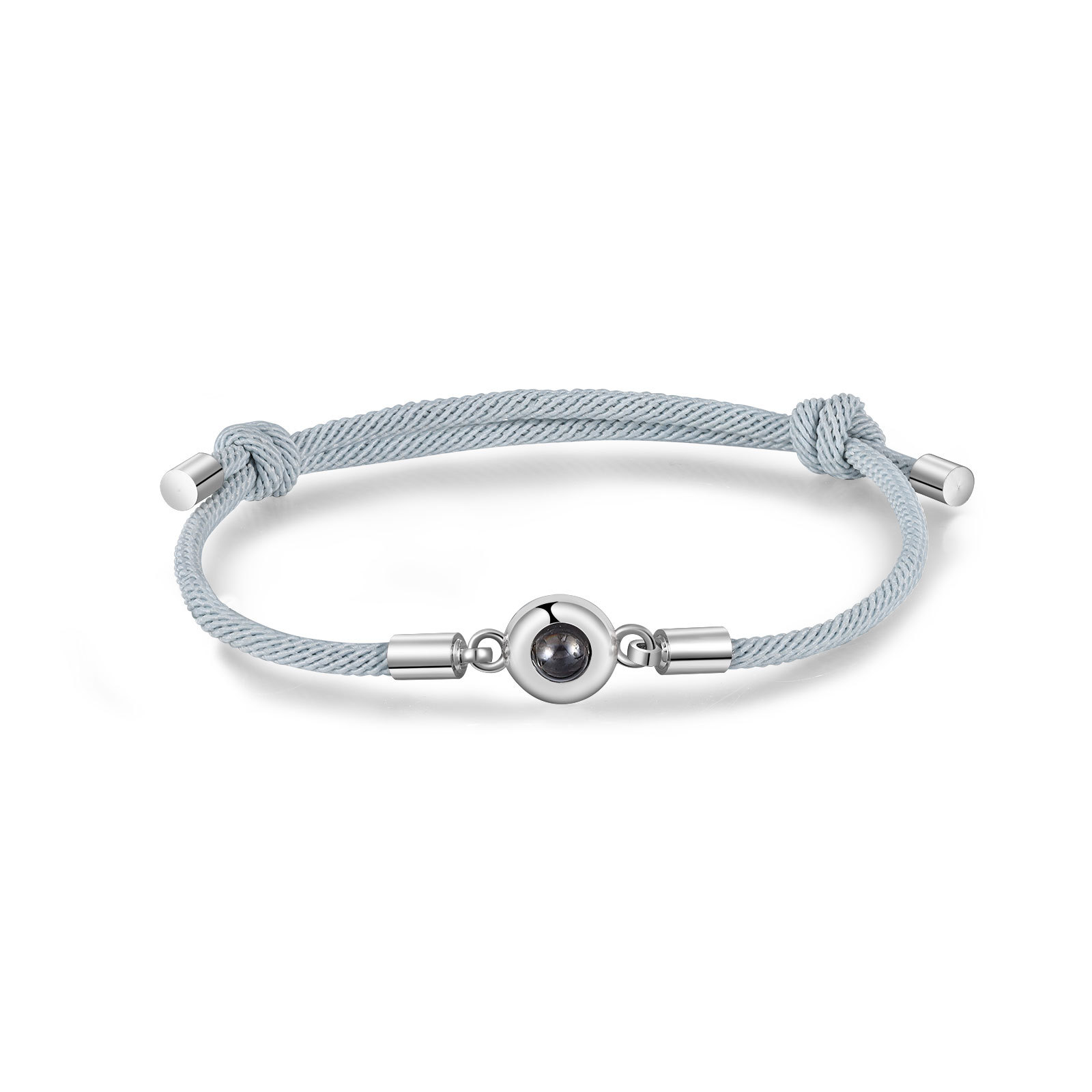 Pulsera para pareja con proyección de foto con dije de corazón magnético-Jessemade ES