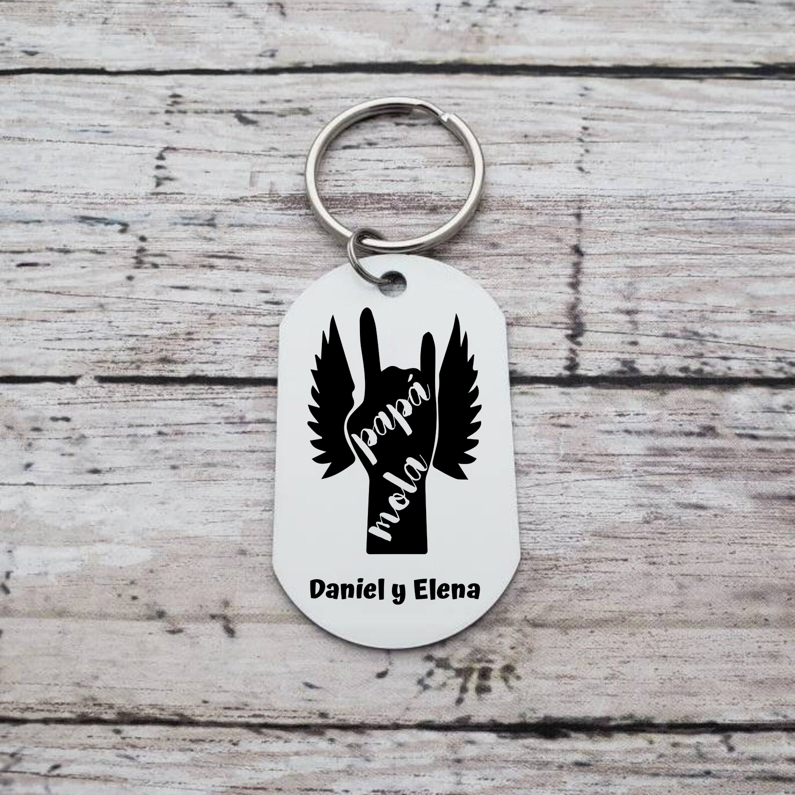 A mi papá-Llavero Personalizado PAPÁ MOLA 1 Texto -Jessemade ES