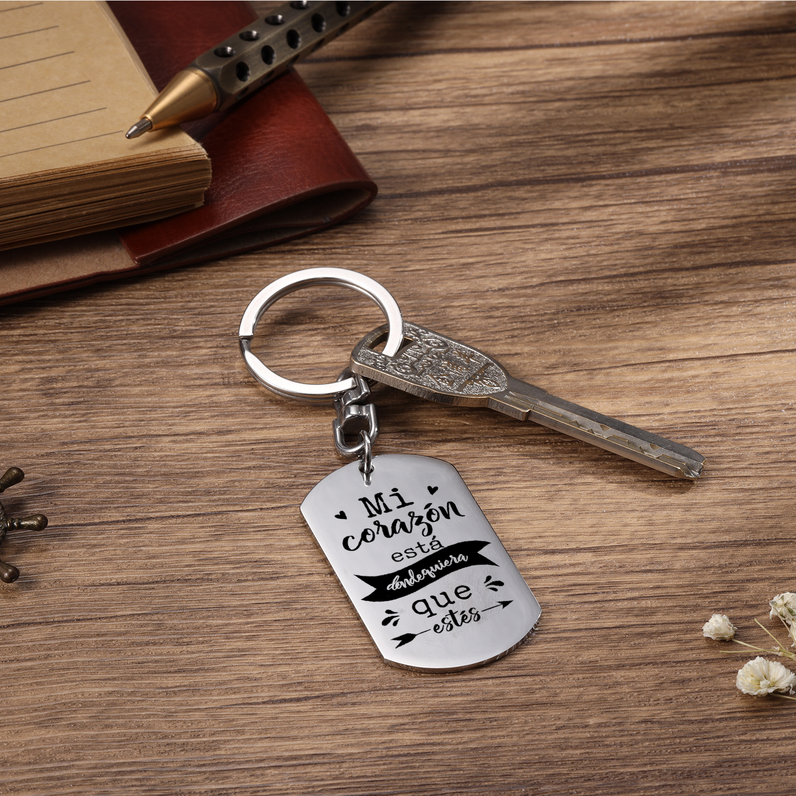 Llavero para pareja personalizado con 1 foto -Jessemade ES