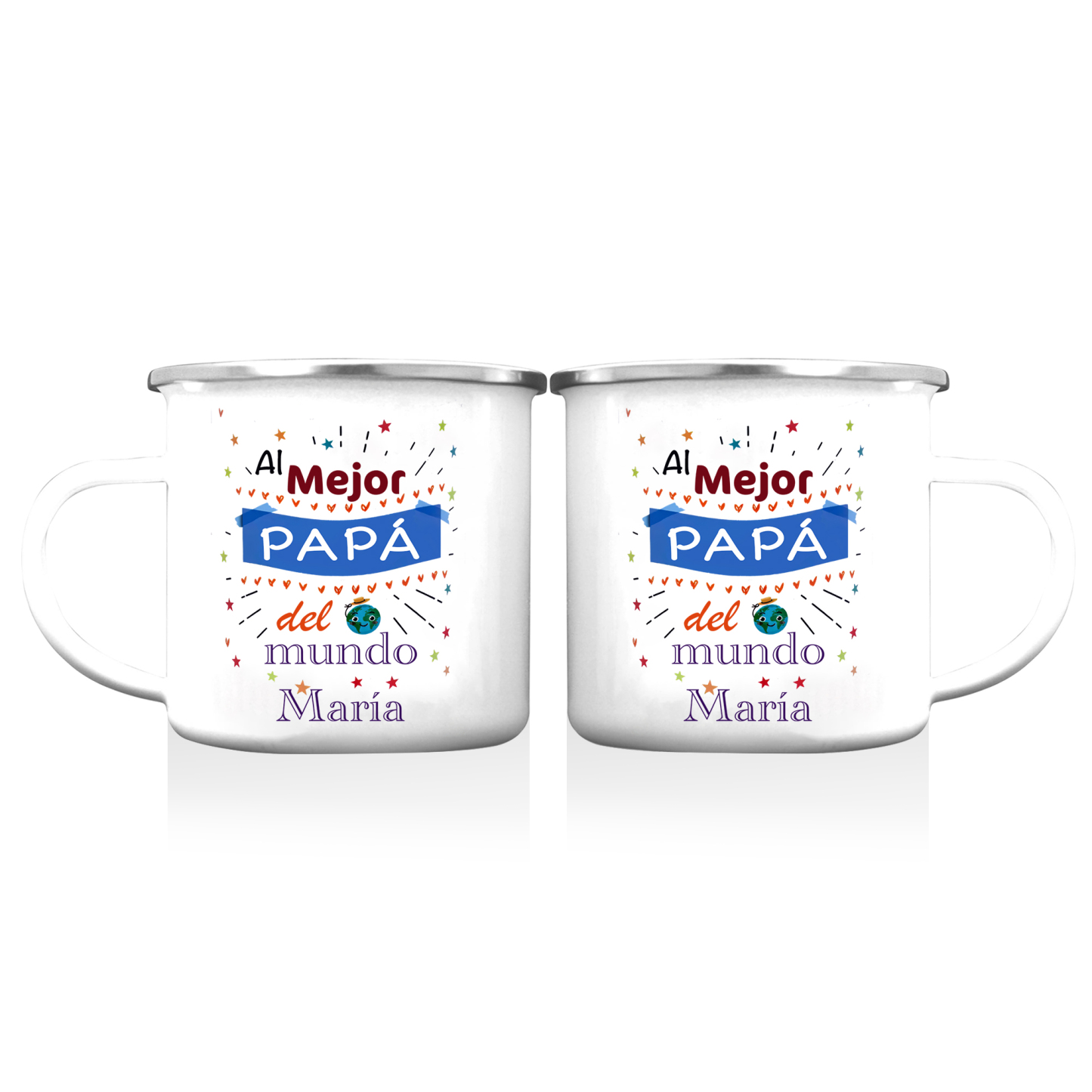 Taza para papá con 1 nombre personalizado-Jessemade ES
