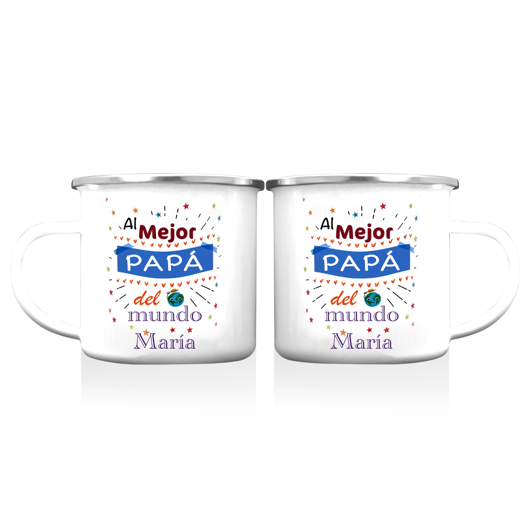 Taza para papá con 1 nombre personalizado-Jessemade ES