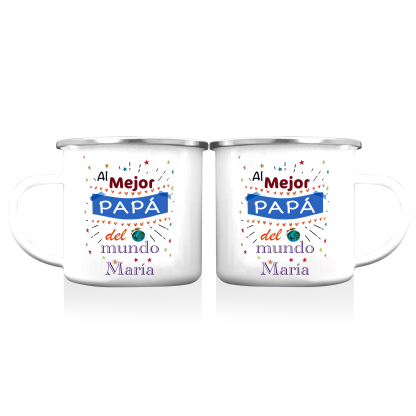 Taza para papá con 1 nombre personalizado-Jessemade ES