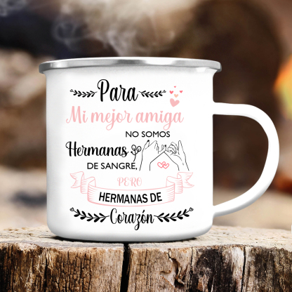 Taza para amigas pinky swear 2 nombres y foto personalizados-Jessemade ES