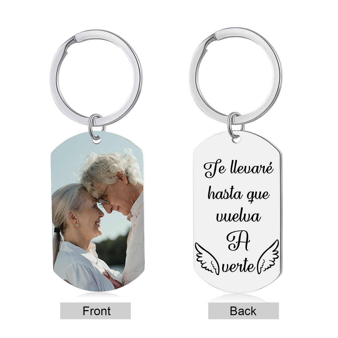 Llavero conmemorativo a un ser querido personalizado con foto-Jessemade ES
