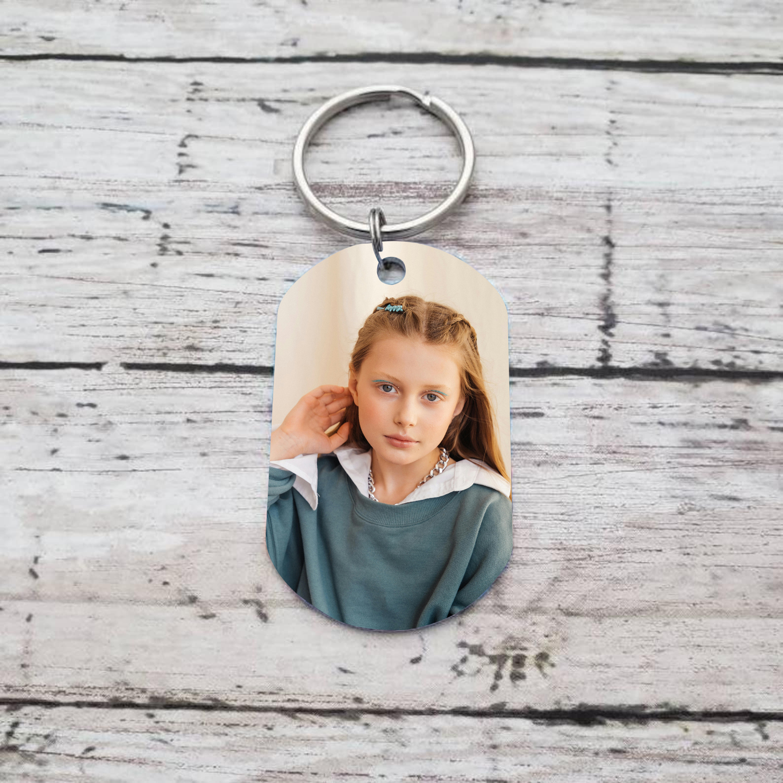 Comunión-Llavero con icono de comunión 1 foto y 1 nombre personalizados-Jessemade ES