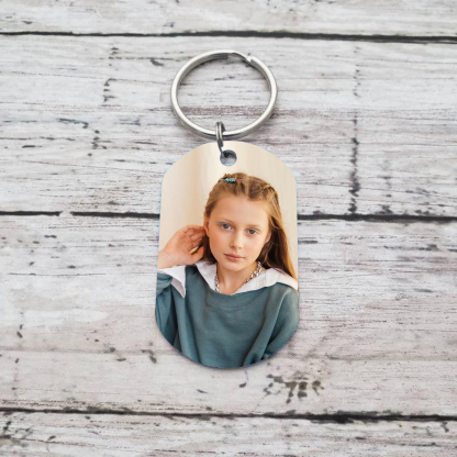 Comunión-Llavero con icono de comunión 1 foto y 1 nombre personalizados-Jessemade ES