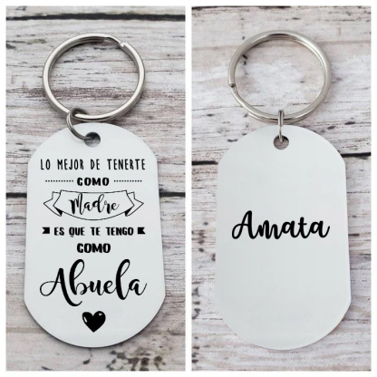 A mi abuela - Llavero 1-5 Nombres Personalizado LA MEJOR ABUELA-Jessemade ES