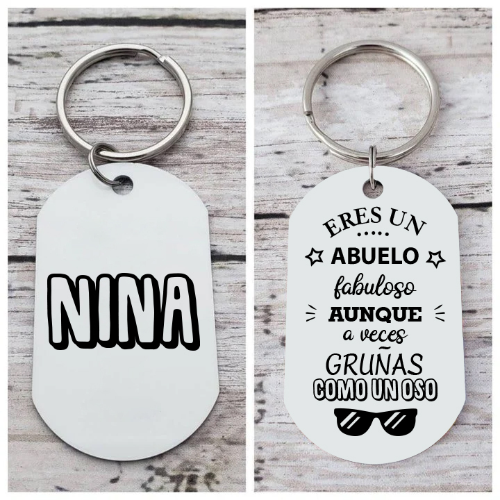 A mi abuelo-Llavero ERES UN ABUELO FABULOSO personalizado con 1-5 nombres-Jessemade ES
