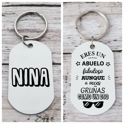A mi abuelo-Llavero ERES UN ABUELO FABULOSO personalizado con 1-5 nombres-Jessemade ES
