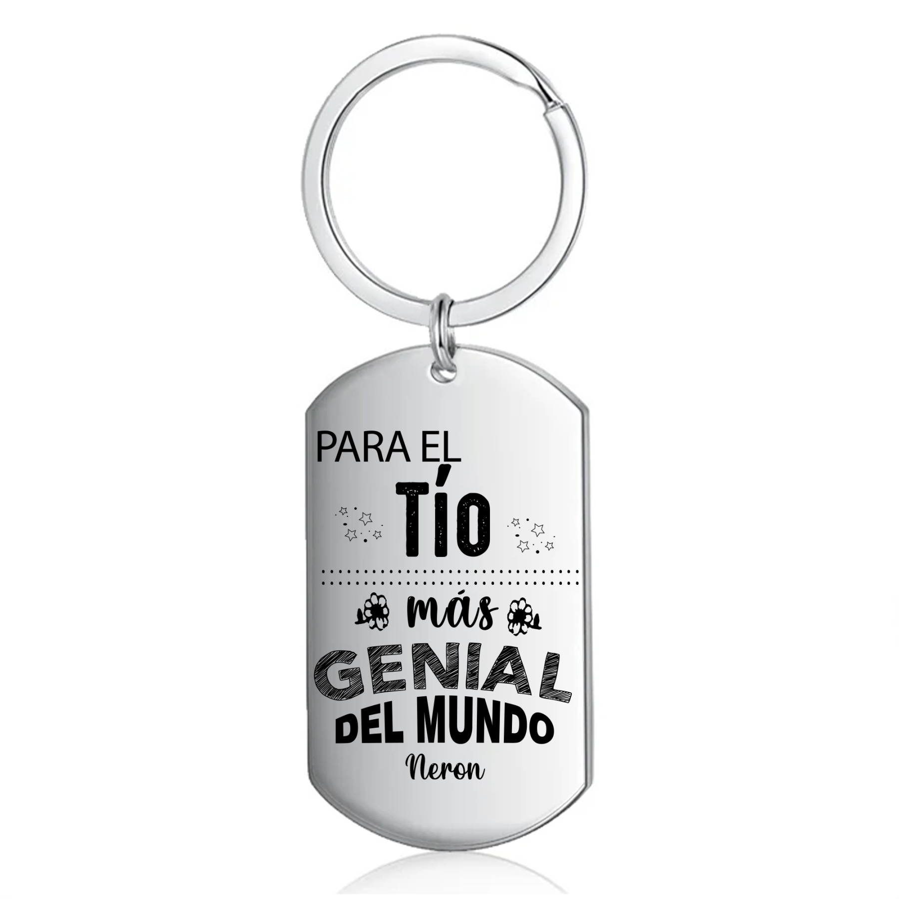 A mi tío - Llavero PARA EL TÍO MÁS GENIAL DEL MUNDO 1 nombre personalizado-Jessemade ES