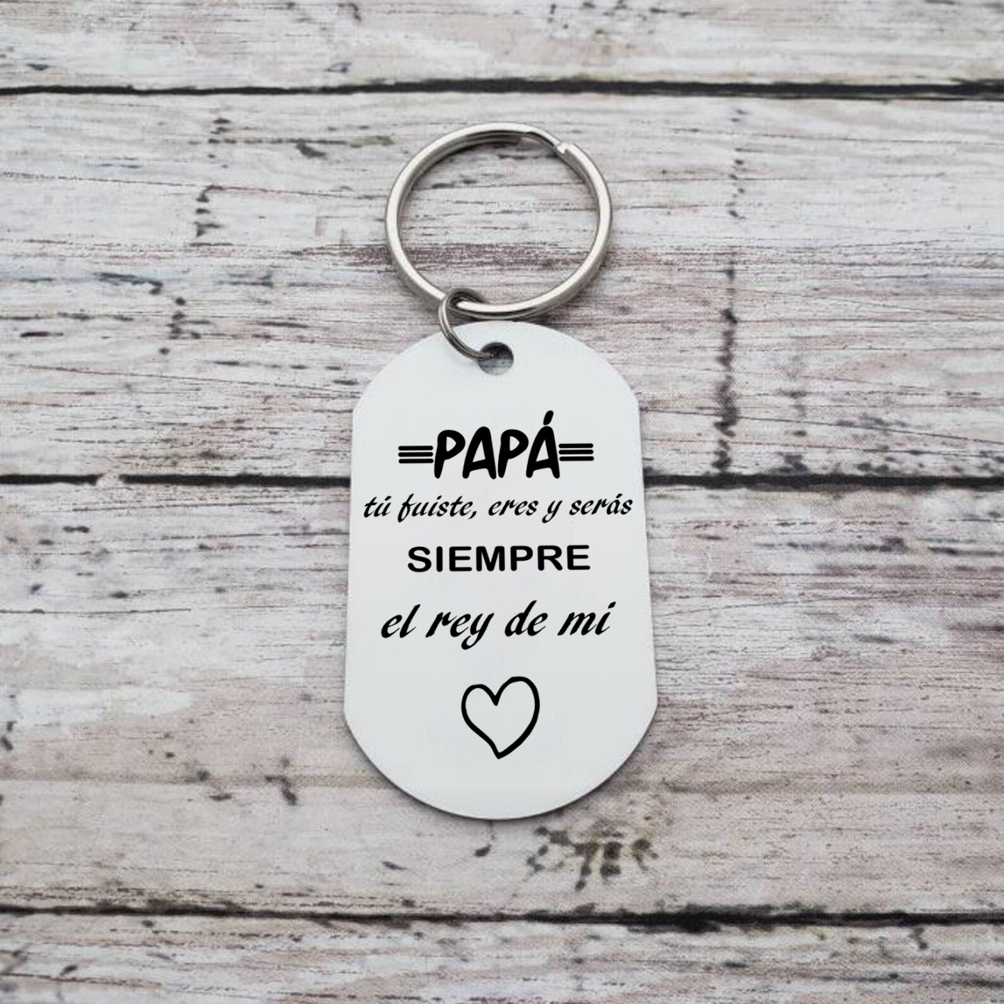 A mi papá-Llavero Personalizado ERES EL REY DE MI CORAZÓN... 1 Foto-Jessemade ES