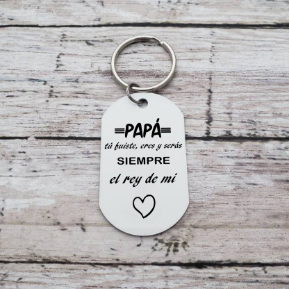 A mi papá-Llavero Personalizado ERES EL REY DE MI CORAZÓN... 1 Foto-Jessemade ES
