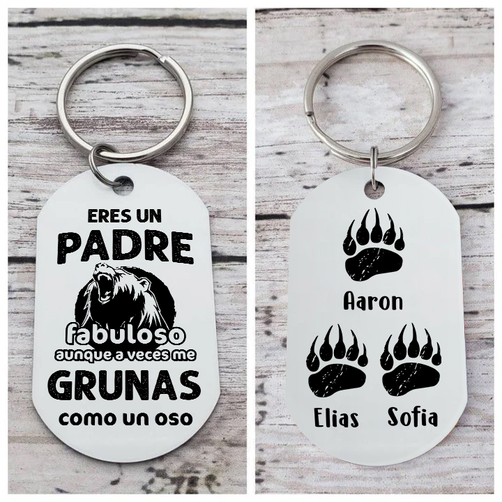 A mi papá-Llavero 1-7 Nombres Personalizados PADRE FABULOSO-Jessemade ES
