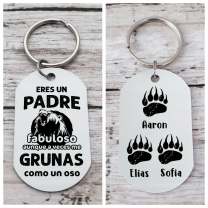 A mi papá-Llavero 1-7 Nombres Personalizados PADRE FABULOSO-Jessemade ES