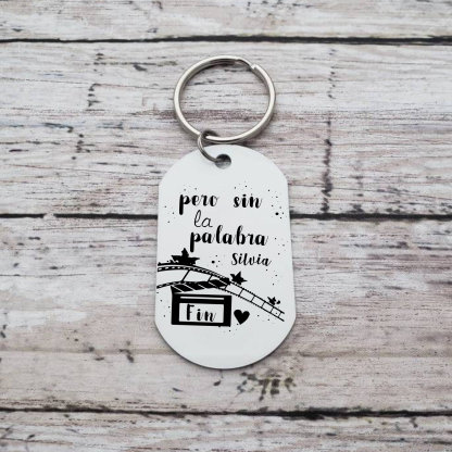 Llavero personalizado con 2 nombres para pareja unidad de llaveros-Jessemade ES