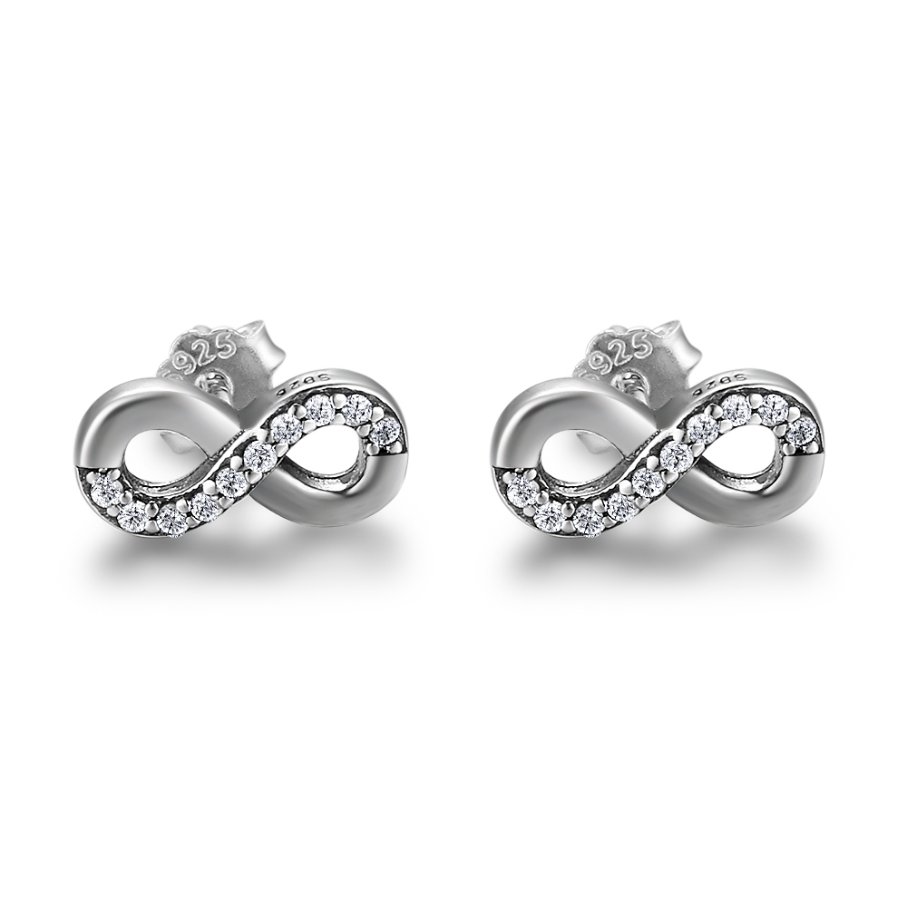 Pendientes elegantes de infinito aretes-Jessemade ES