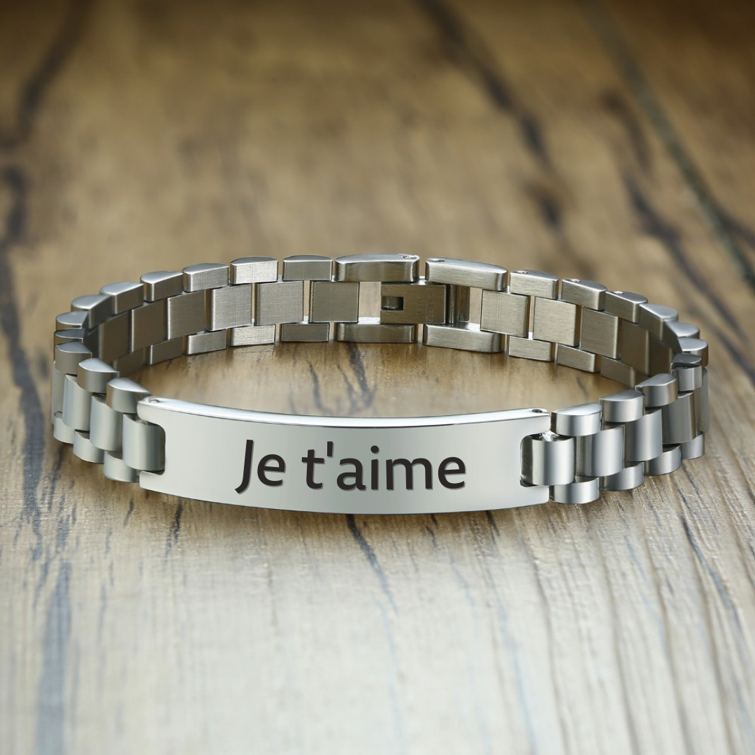 Pulseras de cadena personalizada con 1 nombre