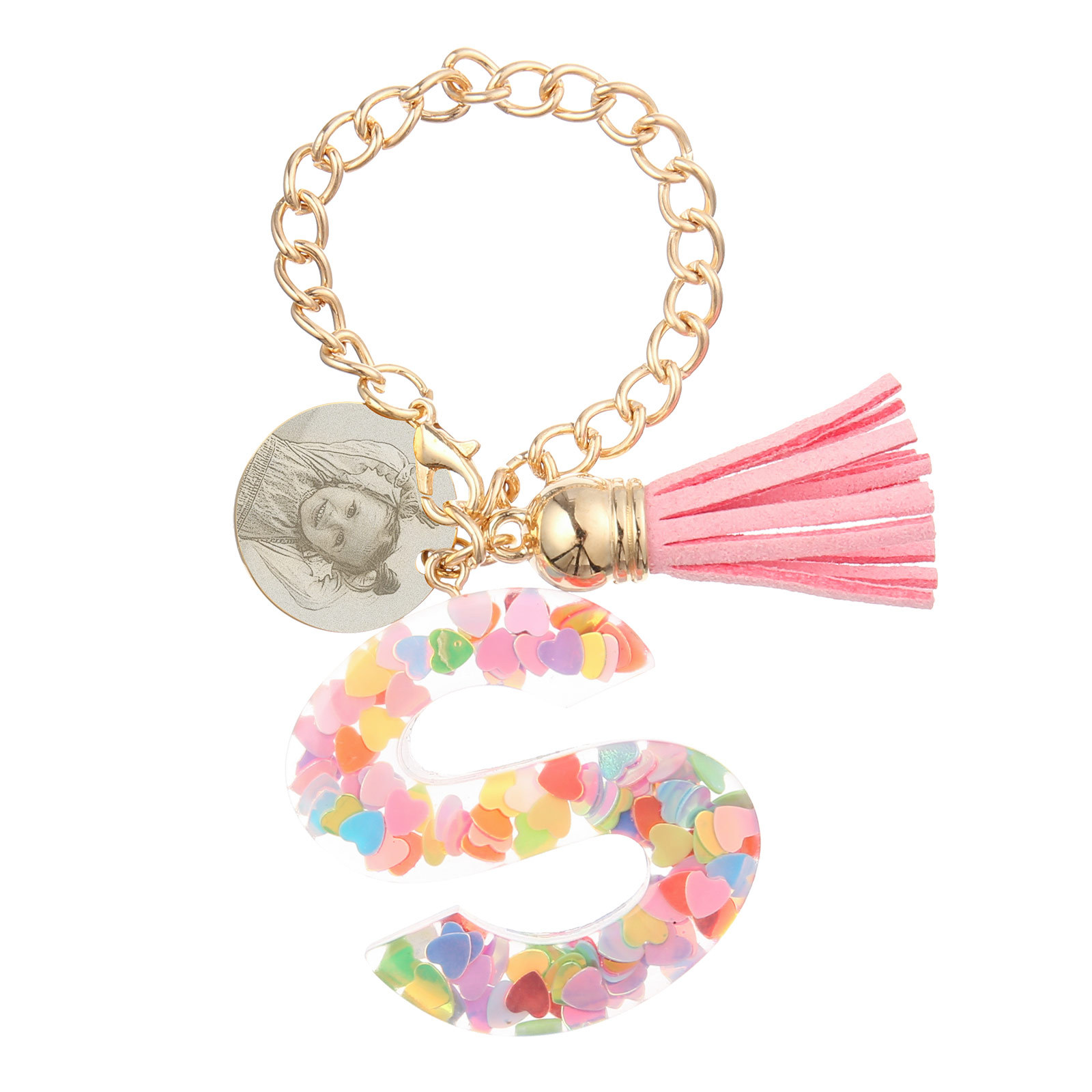 Etiqueta/Llavero con foto personalizada para mochila, botella