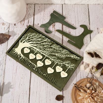 A mi mamá/abuela-Adorno 2-8 nombres personalizados decoración de madera árbol de la vida-Jessemade ES