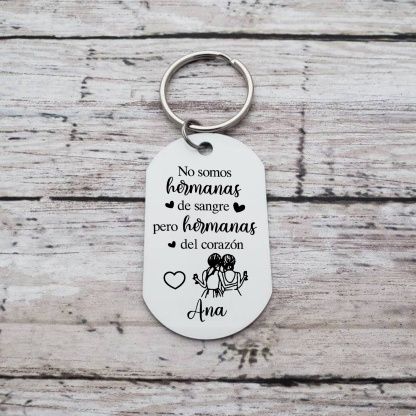 A mi amiga - Llavero con 1 nombre personalizado con foto-Jessemade ES