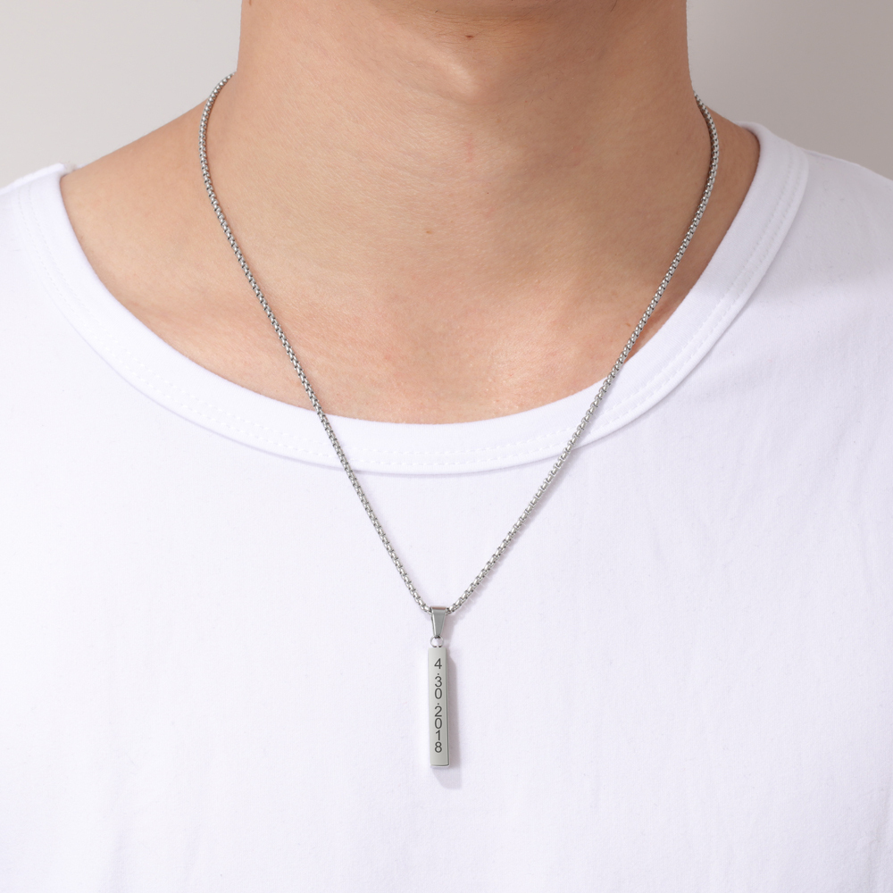 Collar Barra Vertical 4 Textos Personalizados-Jessemade ES