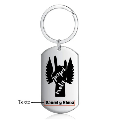 A mi papá-Llavero Personalizado PAPÁ MOLA 1 Texto -Jessemade ES