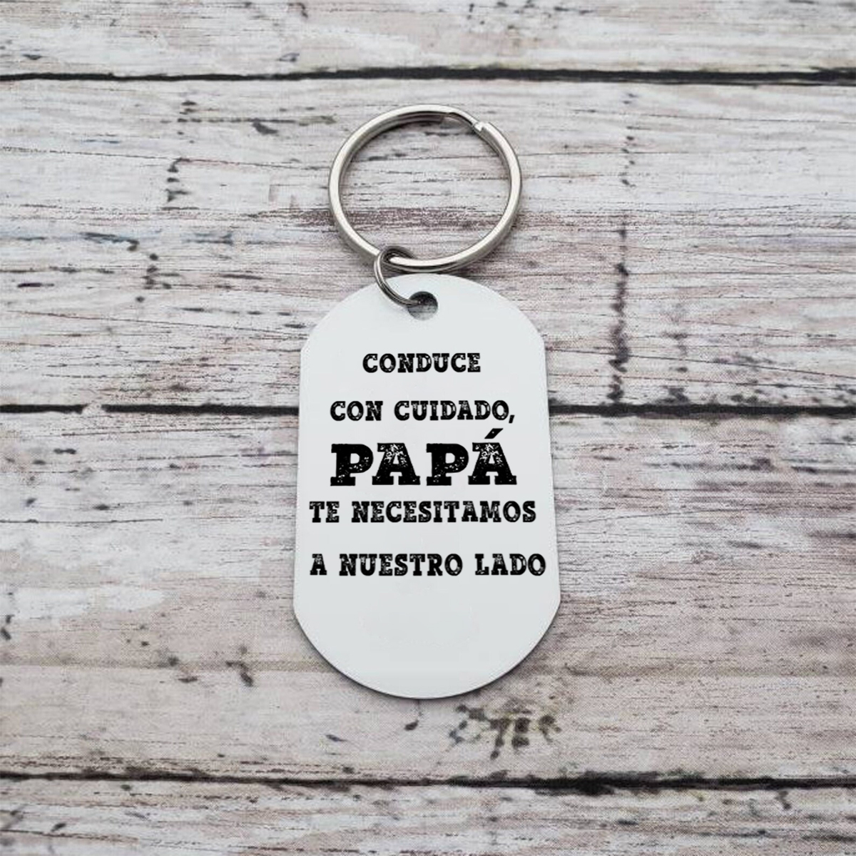 A mi papá-Llavero de placa con fútbol personalizado con 1-4 nombres, números y figuras-Jessemade ES