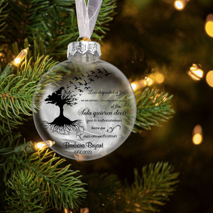 Bola navideña conmemorativa Adorno de Navidad 1 nombre y años personalizados con pluma -Jessemade ES