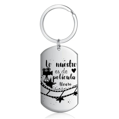 Llavero personalizado con 2 nombres para pareja unidad de llaveros-Jessemade ES