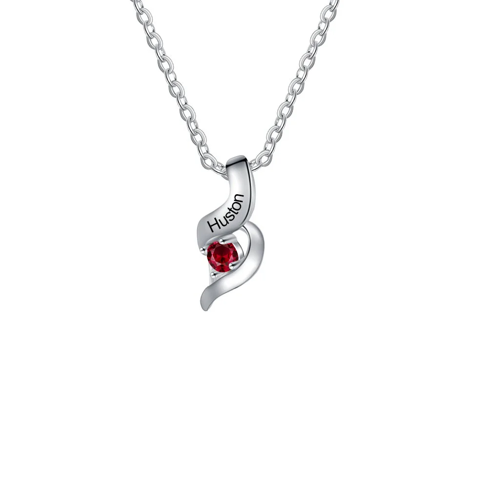 Collar DNA 1-10 Nombres y Piedras de Nacimiento Personalizados-Jessemade ES