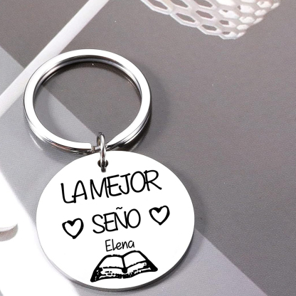 Llavero personalizado con el nombre de la profesora o la maestra-Jessemade ES