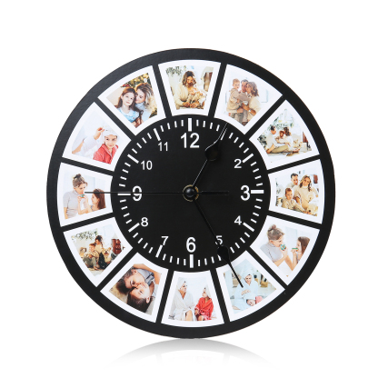 Reloj de Pared Personalizado con 12 Fotos para Familiares o Pareja | Jessemade