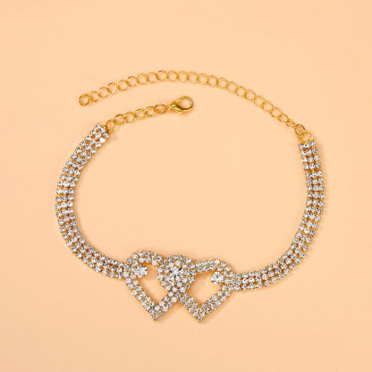 Pulsera de tobillo de corazón y corazón para mujer regalo de verano