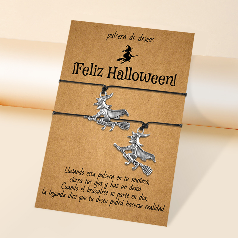 Pulsera de deseos-Unidad de 2 pulseras de bruja🧹 ¡Feliz Halloween!-Jessemade ES