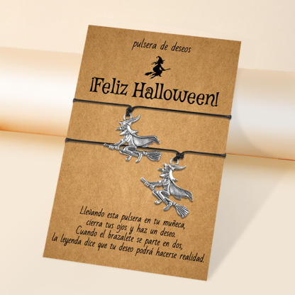 Pulsera de deseos-Unidad de 2 pulseras de bruja🧹 ¡Feliz Halloween!-Jessemade ES