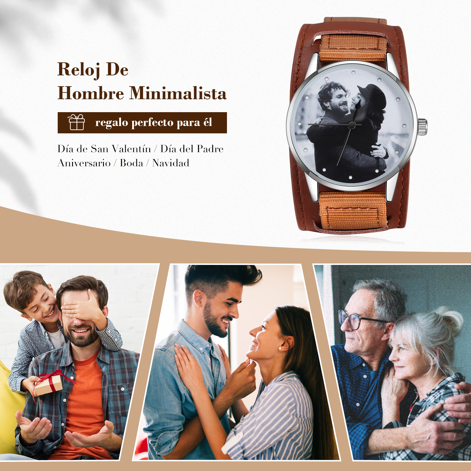 Reloj con 1 foto personalizada