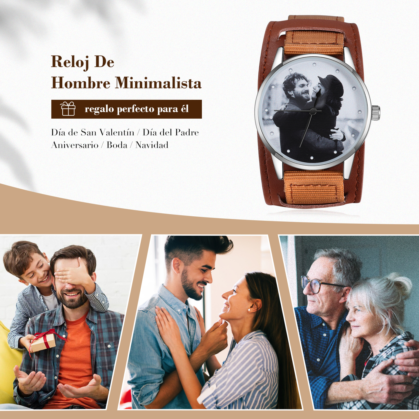 Reloj con 1 foto personalizada