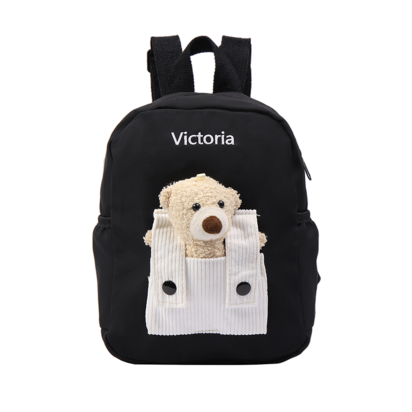 Mochilas escolares para los niños con peluche de oso con nombre personalizado bordado