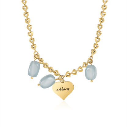Collar con colgantes de cornalia 1 nombre personalizado-Jessemade ES