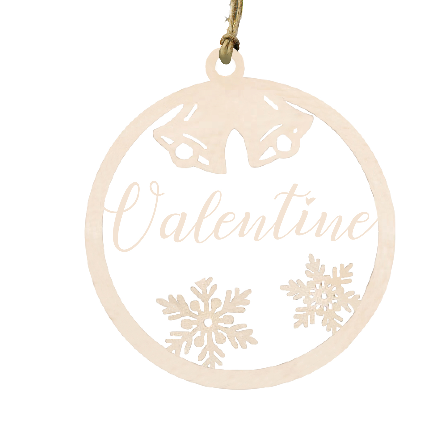 Navidad-Ornamento navideño con reno o cascabel con 1 nombre personalizado