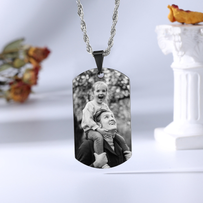 A MI PAPÁ-Collar de placa personalizada con foto-Jessemade ES